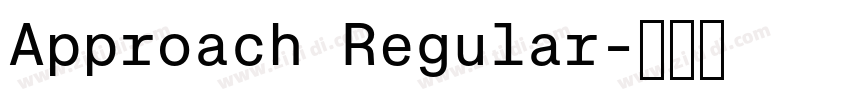 Approach Regular字体转换